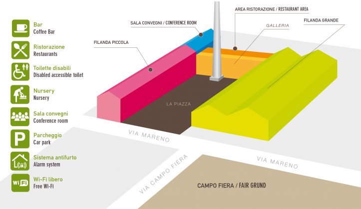 Fiere Santa Lucia di Piave padiglioni fiere 3d